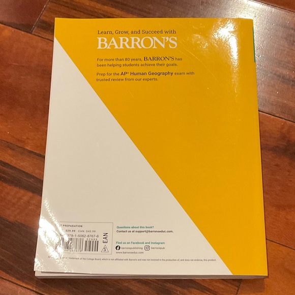 Barron’s AP Human Geography Test Prep Book - Picture 2 of 2